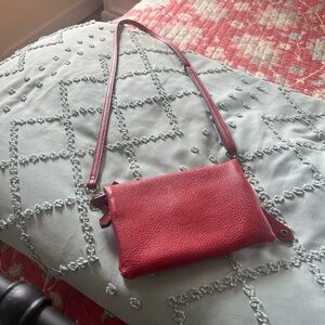 Red Cross body small purse